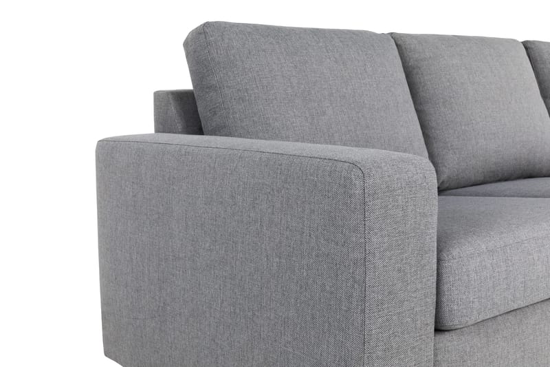 Crazy 3-sits Högervänd L-formad Schäslongsoffa i Tyg - Grå - Möbler - Soffa - Divansoffor & schäslongsoffa - 2 sits soffa med divan