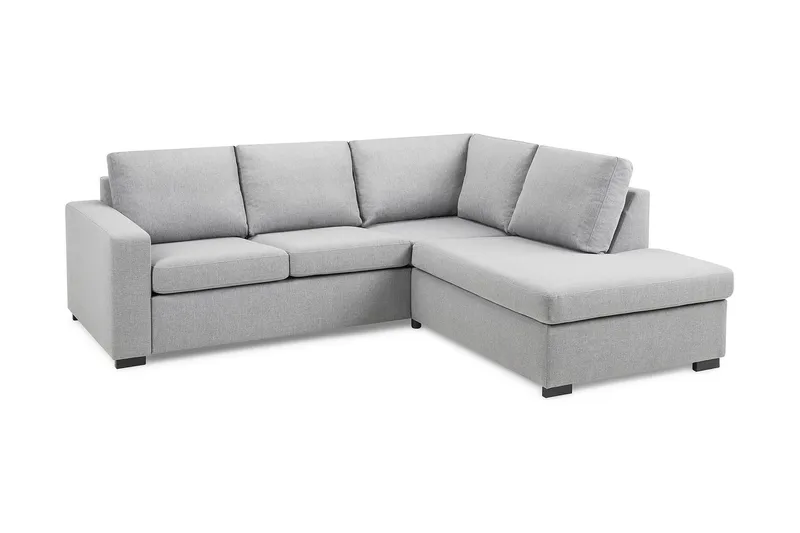 Crazy 3-sits Högervänd L-formad Schäslongsoffa i Tyg - Grå - Möbler - Soffa - Divansoffor & schäslongsoffa - 3 sits soffa med divan