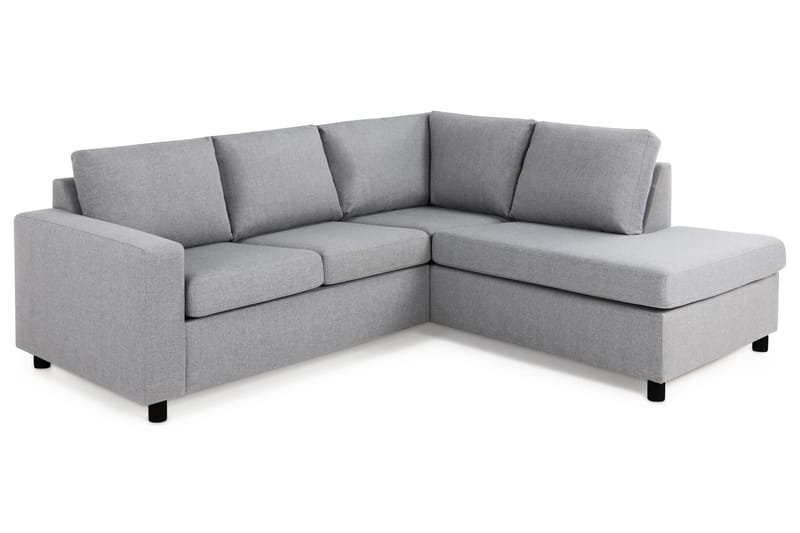Crazy 3-sits Högervänd L-formad Schäslongsoffa i Tyg - Grå - Möbler - Soffa - Divansoffor & schäslongsoffa - 2 sits soffa med divan