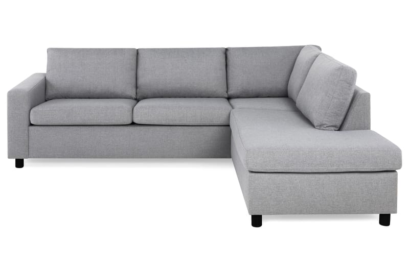 Crazy 3-sits Högervänd L-formad Schäslongsoffa i Tyg - Grå - Möbler - Soffa - Divansoffor & schäslongsoffa