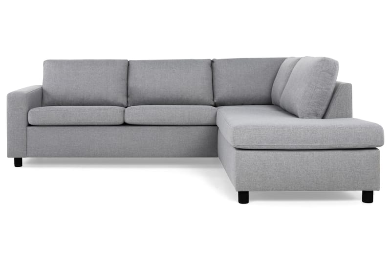 Crazy 3-sits Högervänd L-formad Schäslongsoffa i Tyg - Grå - Möbler - Soffa - Divansoffor & schäslongsoffa