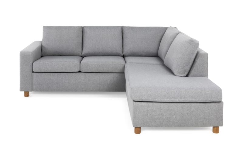 Crazy 3-sits Högervänd L-formad Schäslongsoffa i Tyg - Grå - Möbler - Soffa - Divansoffor & schäslongsoffa