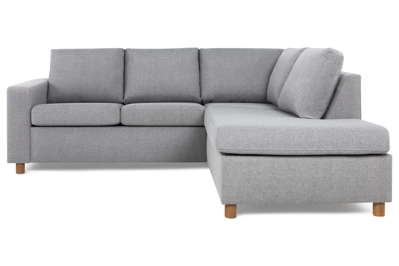 Crazy 3-sits Högervänd L-formad Schäslongsoffa i Tyg - Grå - Möbler - Soffa - Divansoffor & schäslongsoffa