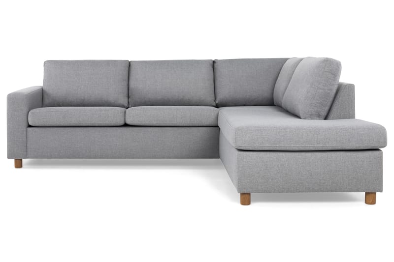 Crazy 3-sits Högervänd L-formad Schäslongsoffa i Tyg - Grå - Möbler - Soffa - Divansoffor & schäslongsoffa - 3 sits soffa med divan