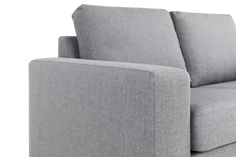 Crazy 3-sits Högervänd L-formad Schäslongsoffa i Tyg - Grå - Möbler - Soffa - Divansoffor & schäslongsoffa