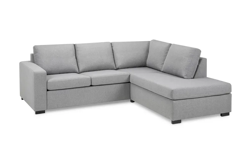 Crazy 3-sits Högervänd L-formad Schäslongsoffa i Tyg - Grå - Möbler - Soffa - Divansoffor & schäslongsoffa - 2 sits soffa med divan