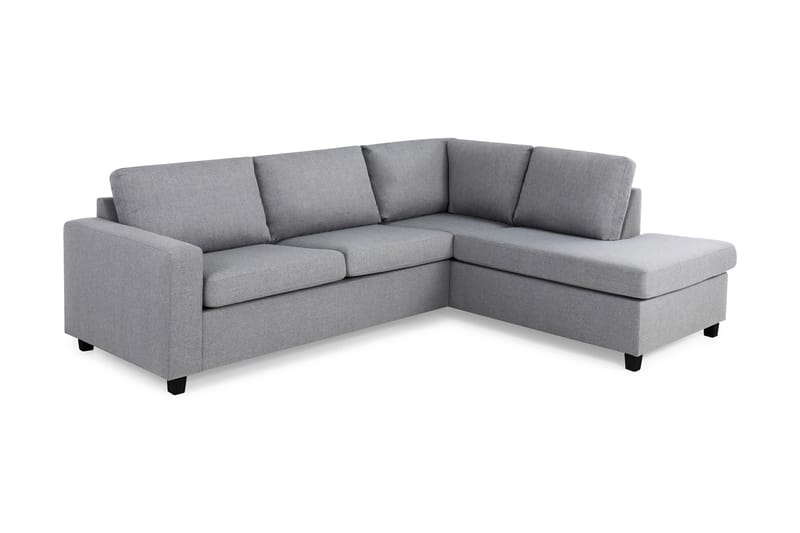 Crazy 3-sits Högervänd L-formad Schäslongsoffa i Tyg - Grå - Möbler - Soffa - Divansoffor & schäslongsoffa