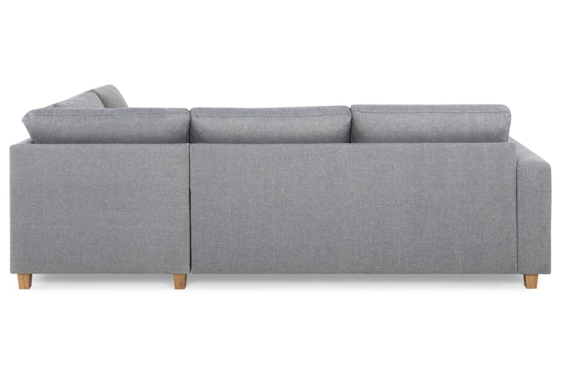 Crazy 3-sits Högervänd L-formad Schäslongsoffa i Tyg - Grå - Möbler - Soffa - Divansoffor & schäslongsoffa