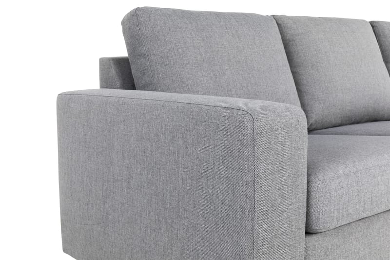 Crazy 3-sits Högervänd L-formad Schäslongsoffa i Tyg - Grå - Möbler - Soffa - Divansoffor & schäslongsoffa
