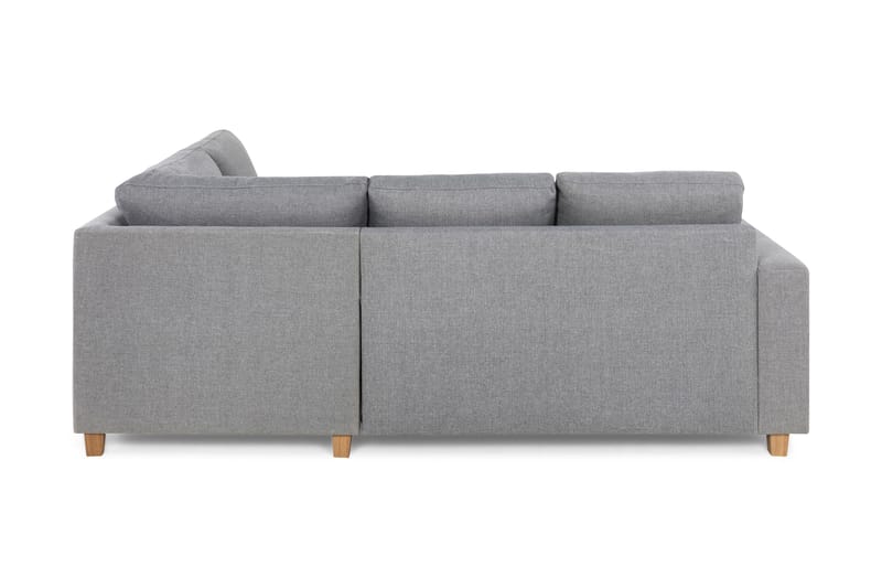 Crazy 3-sits Högervänd L-formad Schäslongsoffa i Tyg - Grå - Möbler - Soffa - Divansoffor & schäslongsoffa