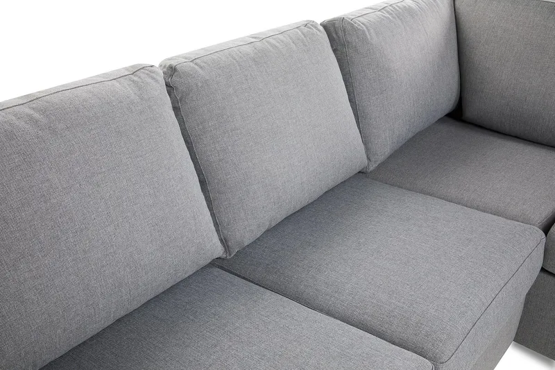 Crazy 3-sits Högervänd L-formad Schäslongsoffa i Tyg - Grå - Möbler - Soffa - Divansoffor & schäslongsoffa - 2 sits soffa med divan