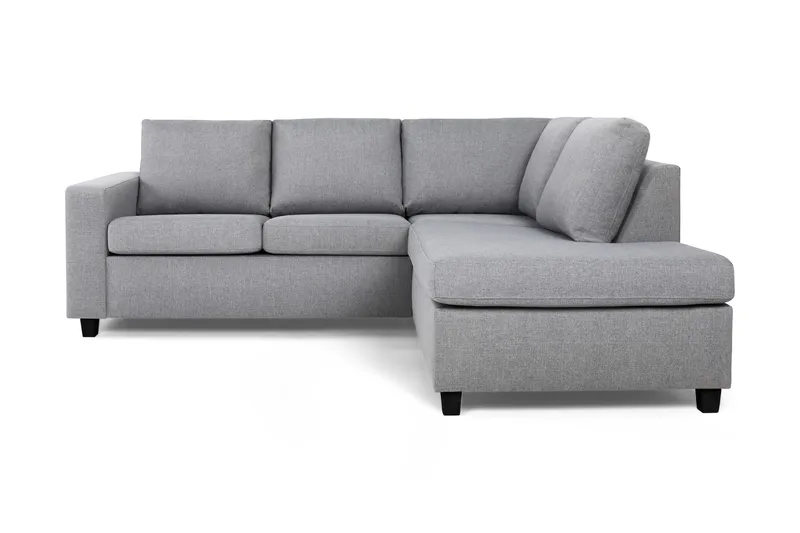 Crazy 3-sits Högervänd L-formad Schäslongsoffa i Tyg, Grå