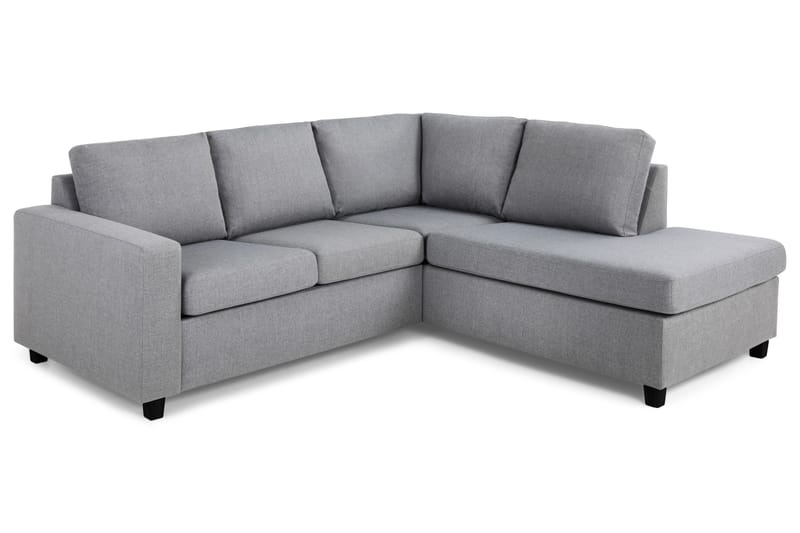 Crazy 3-sits Högervänd L-formad Schäslongsoffa i Tyg - Grå - Möbler - Soffa - Divansoffor & schäslongsoffa