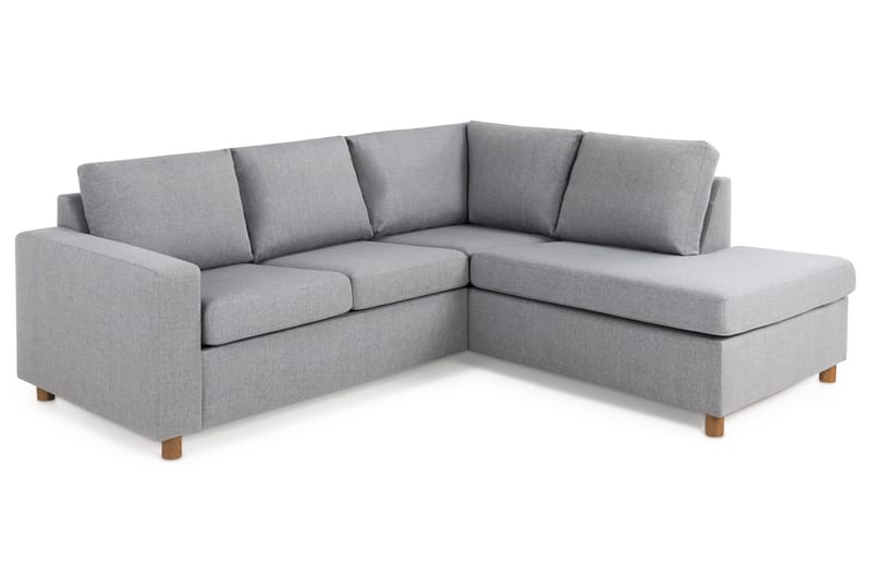 Crazy 3-sits Högervänd L-formad Schäslongsoffa i Tyg - Grå - Möbler - Soffa - Divansoffor & schäslongsoffa - 2 sits soffa med divan