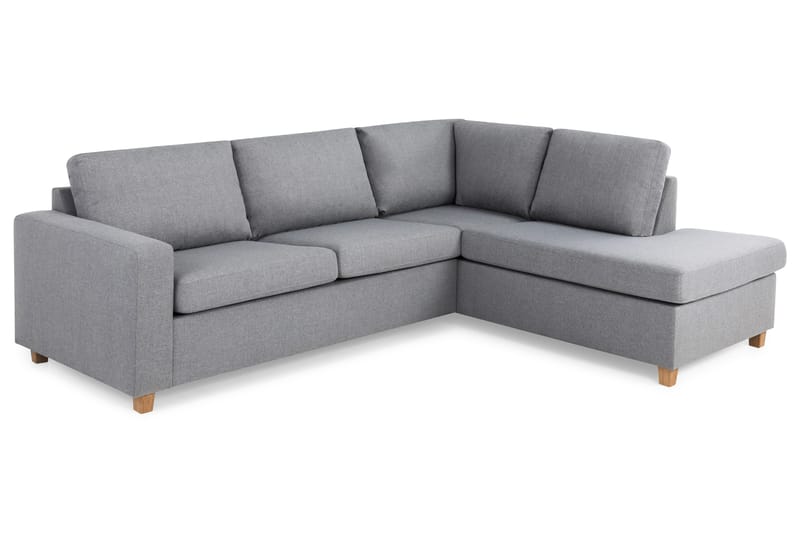 Crazy 3-sits Högervänd L-formad Schäslongsoffa i Tyg - Grå - Möbler - Soffa - Divansoffor & schäslongsoffa - 3 sits soffa med divan