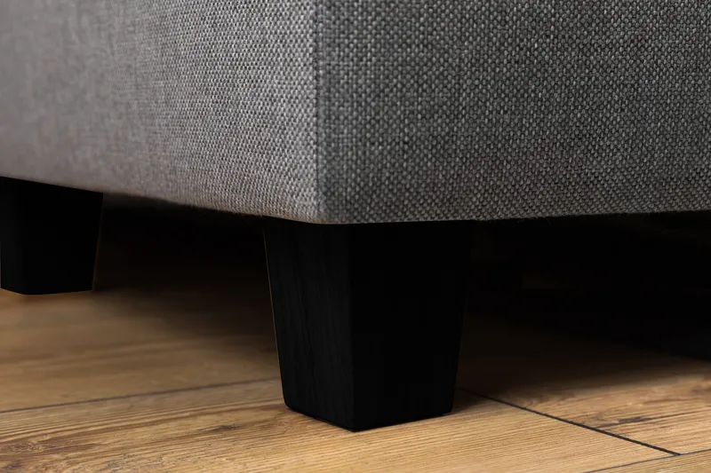 Crazy 3-sits Högervänd L-formad Schäslongsoffa i Tyg - Grå - Möbler - Soffa - Divansoffor & schäslongsoffa - 2 sits soffa med divan