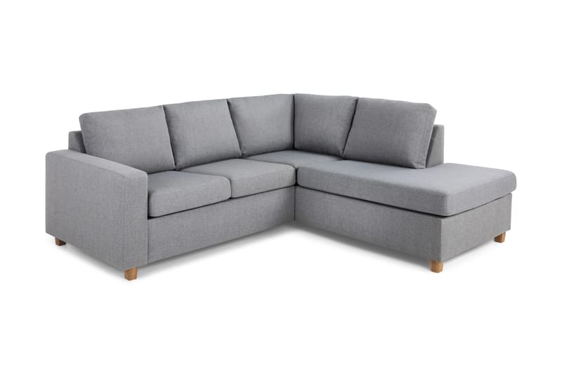 Crazy 3-sits Högervänd L-formad Schäslongsoffa i Tyg - Grå - Möbler - Soffa - Divansoffor & schäslongsoffa - 2 sits soffa med divan