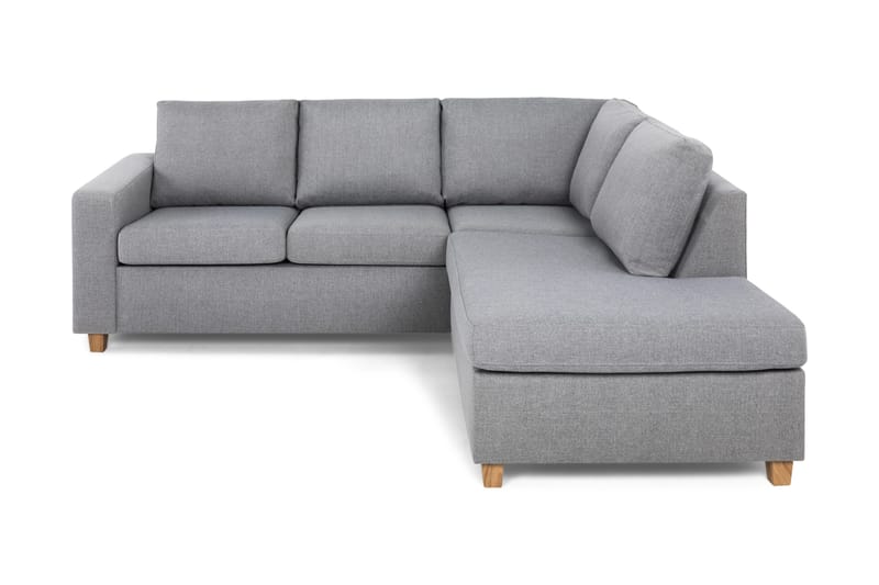 Crazy 3-sits Högervänd L-formad Schäslongsoffa i Tyg - Grå - Möbler - Soffa - Divansoffor & schäslongsoffa - 2 sits soffa med divan