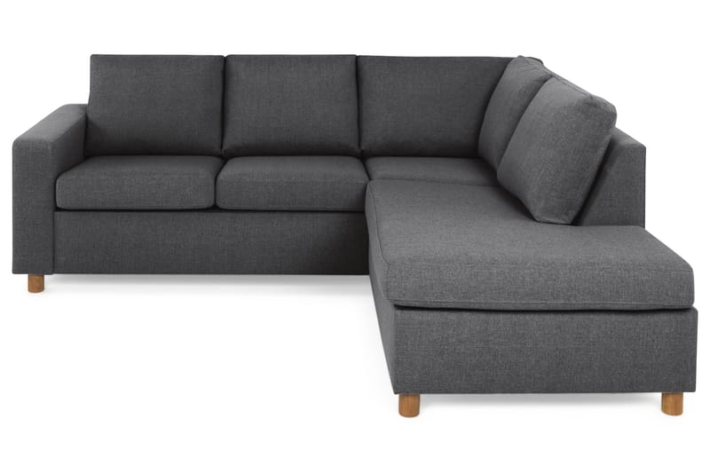 Crazy 3-sits Högervänd L-formad Schäslongsoffa i Tyg - Mörkgrå - Möbler - Soffa - Divansoffor & schäslongsoffa