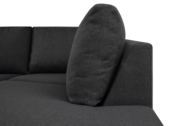 Crazy 3-sits Högervänd L-formad Schäslongsoffa i Tyg - Mörkgrå - Möbler - Soffa - Divansoffor & schäslongsoffa