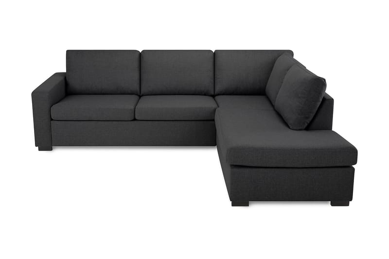 Crazy 3-sits Högervänd L-formad Schäslongsoffa i Tyg - Mörkgrå - Möbler - Soffa - Divansoffor & schäslongsoffa