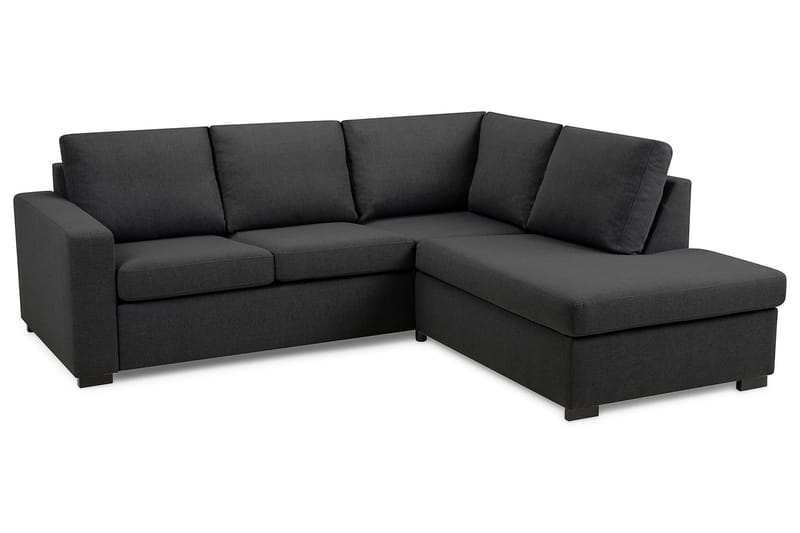 Crazy 3-sits Högervänd L-formad Schäslongsoffa i Tyg - Mörkgrå - Möbler - Soffa - Divansoffor & schäslongsoffa