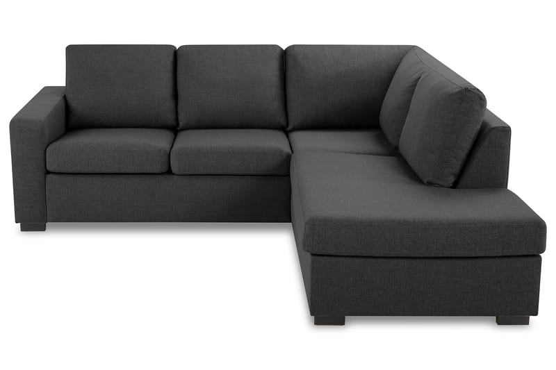 Crazy 3-sits Högervänd L-formad Schäslongsoffa i Tyg - Mörkgrå - Möbler - Soffa - Divansoffor & schäslongsoffa