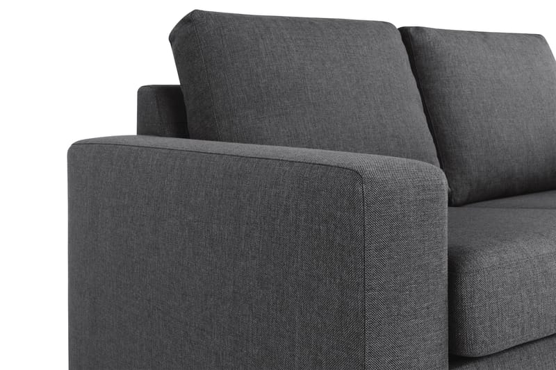 Crazy 3-sits Högervänd L-formad Schäslongsoffa i Tyg - Mörkgrå - Möbler - Soffa - Divansoffor & schäslongsoffa