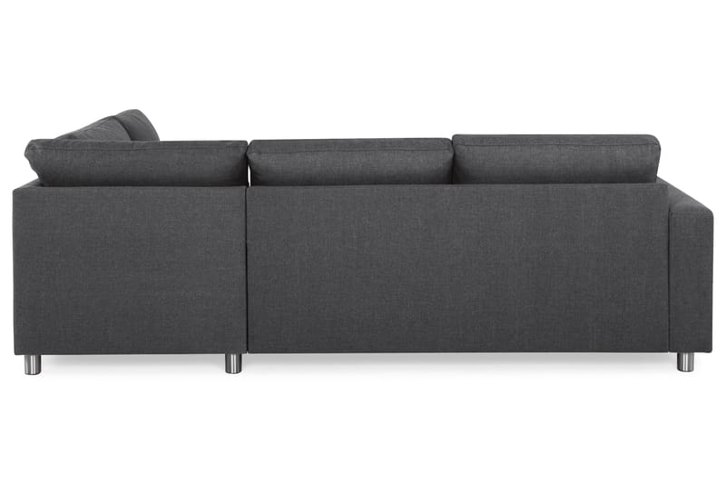Crazy 3-sits Högervänd L-formad Schäslongsoffa i Tyg - Mörkgrå - Möbler - Soffa - Divansoffor & schäslongsoffa