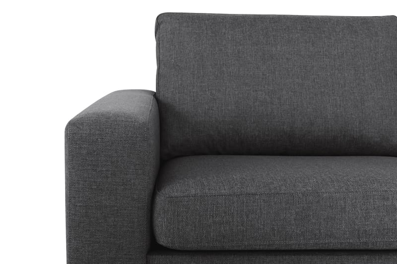 Crazy 3-sits Högervänd L-formad Schäslongsoffa i Tyg - Mörkgrå - Möbler - Soffa - Divansoffor & schäslongsoffa