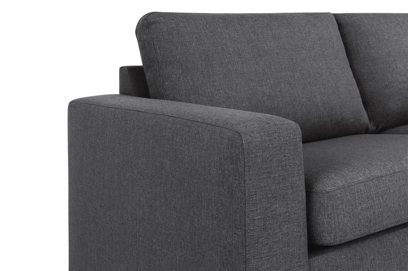 Crazy 3-sits Högervänd L-formad Schäslongsoffa i Tyg - Mörkgrå - Möbler - Soffa - Divansoffor & schäslongsoffa