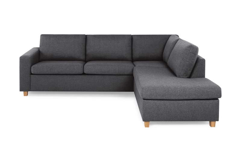 Crazy 3-sits Högervänd L-formad Schäslongsoffa i Tyg - Mörkgrå - Möbler - Soffa - Divansoffor & schäslongsoffa