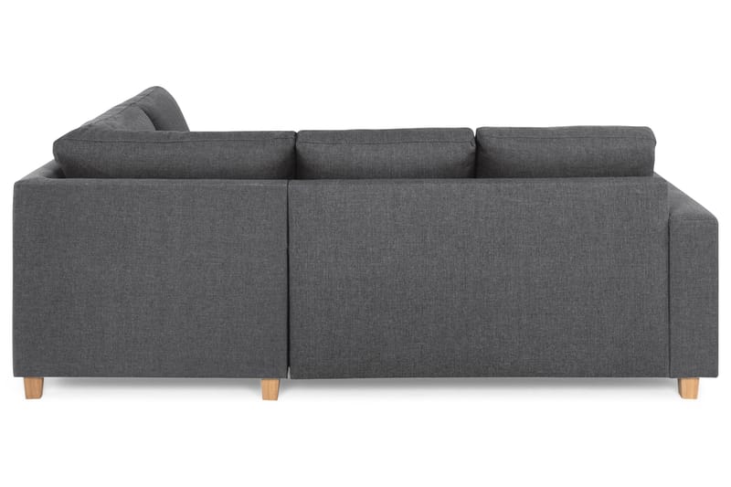 Crazy 3-sits Högervänd L-formad Schäslongsoffa i Tyg - Mörkgrå - Möbler - Soffa - Divansoffor & schäslongsoffa