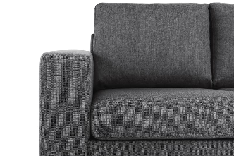 Crazy 3-sits Högervänd L-formad Schäslongsoffa i Tyg - Mörkgrå - Möbler - Soffa - Divansoffor & schäslongsoffa