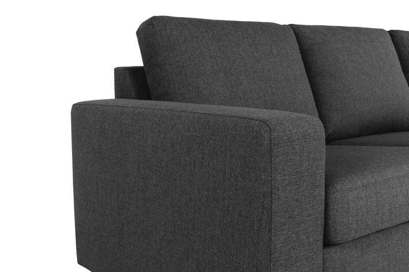 Crazy 3-sits Högervänd L-formad Schäslongsoffa i Tyg - Mörkgrå - Möbler - Soffa - Divansoffor & schäslongsoffa