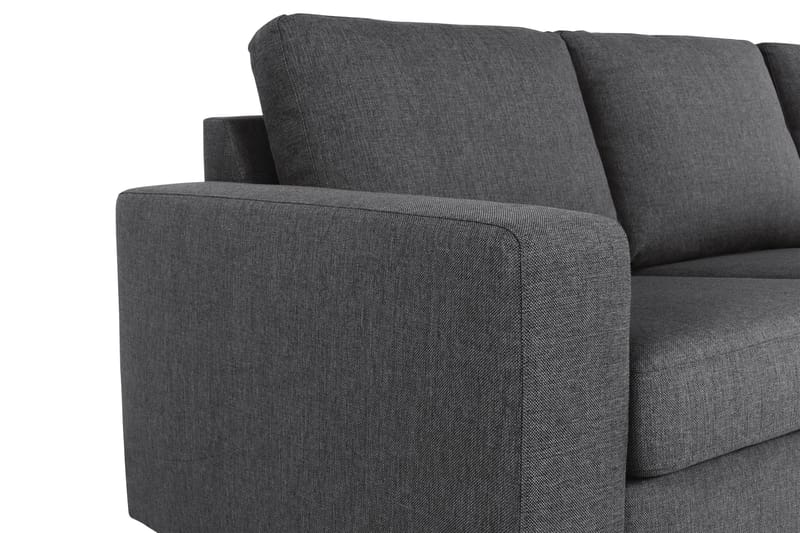 Crazy 3-sits Högervänd L-formad Schäslongsoffa i Tyg - Mörkgrå - Möbler - Soffa - Divansoffor & schäslongsoffa