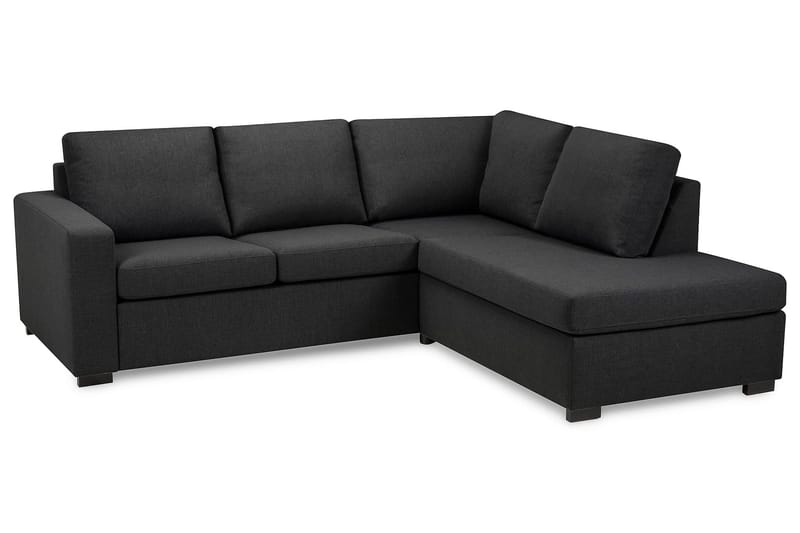 Crazy 3-sits Högervänd L-formad Schäslongsoffa i Tyg - Mörkgrå - Möbler - Soffa - Divansoffor & schäslongsoffa - 2 sits soffa med divan