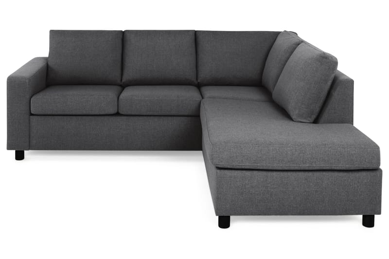 Crazy 3-sits Högervänd L-formad Schäslongsoffa i Tyg - Mörkgrå - Möbler - Soffa - Divansoffor & schäslongsoffa
