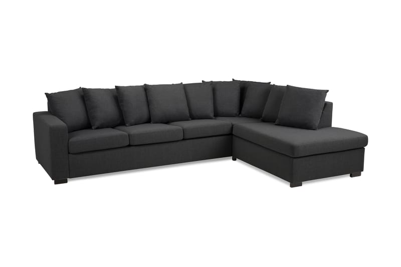 Crazy 3-sits Soffa med Schäslong Höger inkl Kuvertkuddar - Mörkgrå - Möbler - Soffa - Divansoffor & schäslongsoffa