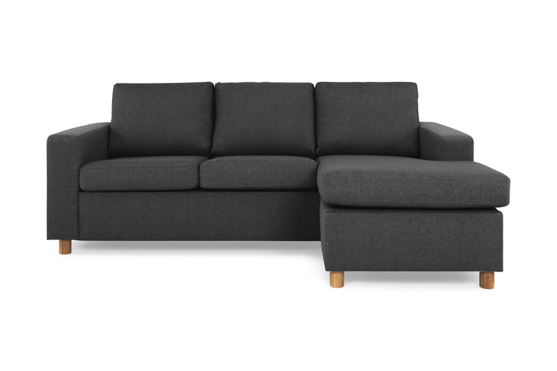 Crazy 3-sits Vändbar L-formad Divansoffa i Tyg - Antracit - Möbler - Soffa - Divansoffor & schäslongsoffa