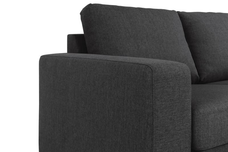 Crazy 3-sits Vändbar L-formad Divansoffa i Tyg - Antracit - Möbler - Soffa - Divansoffor & schäslongsoffa