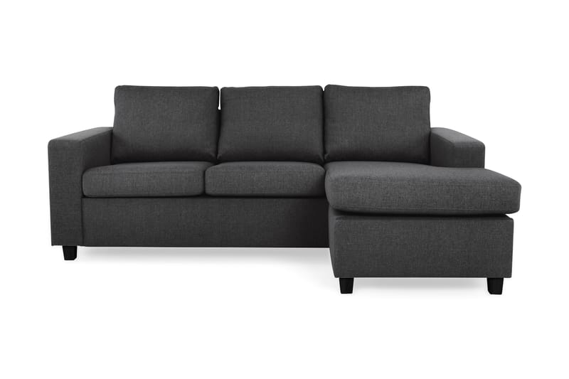 Crazy 3-sits Vändbar L-formad Divansoffa i Tyg - Antracit - Möbler - Soffa - Divansoffor & schäslongsoffa
