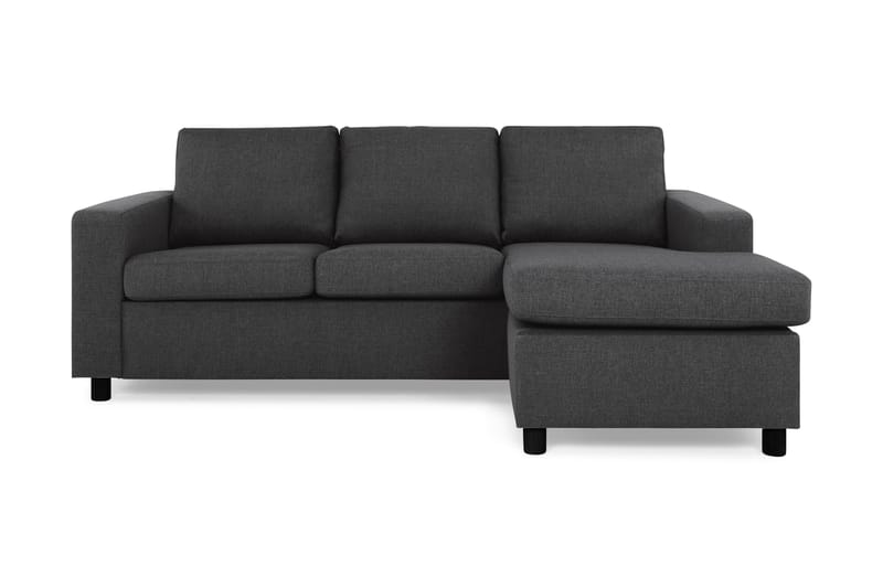 Crazy 3-sits Vändbar L-formad Divansoffa i Tyg - Antracit - Möbler - Soffa - Divansoffor & schäslongsoffa - 3 sits soffa med divan