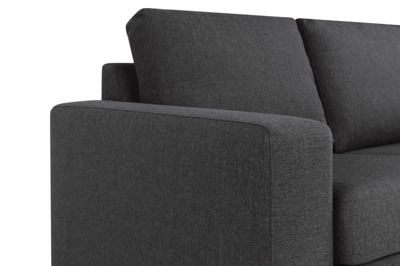 Crazy 3-sits Vändbar L-formad Divansoffa i Tyg - Antracit - Möbler - Soffa - Divansoffor & schäslongsoffa - 3 sits soffa med divan