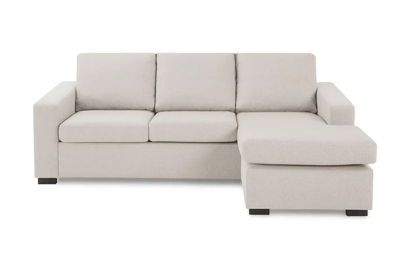 Crazy 3-sits Vändbar L-formad Divansoffa i Tyg - Beige - Möbler - Soffa - Divansoffor & schäslongsoffa - 3 sits soffa med divan