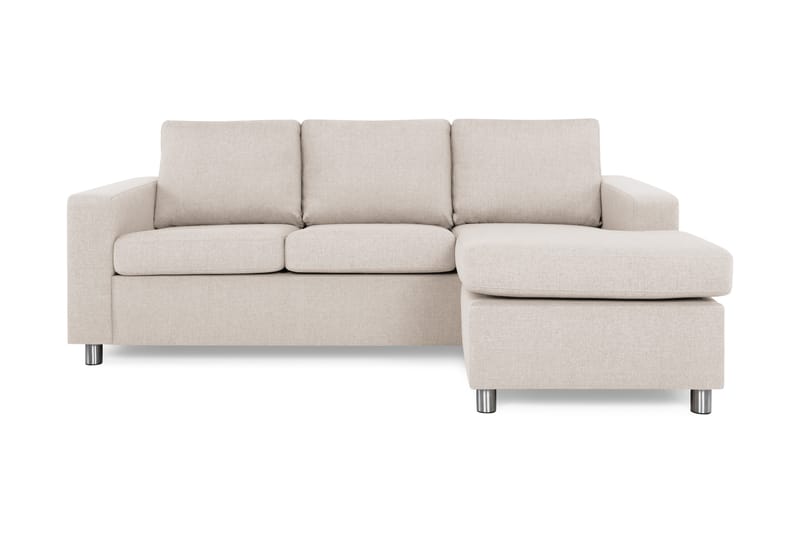 Crazy 3-sits Vändbar L-formad Divansoffa i Tyg - Beige - Möbler - Soffa - Divansoffor & schäslongsoffa