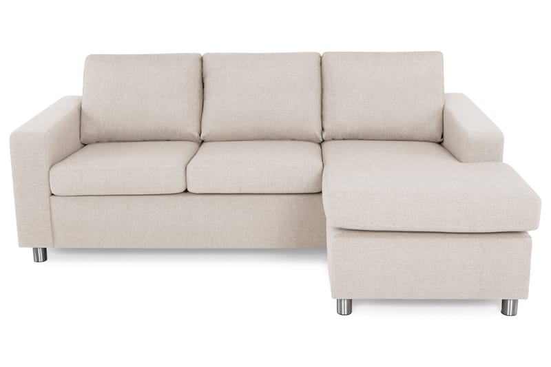 Crazy 3-sits Vändbar L-formad Divansoffa i Tyg - Beige - Möbler - Soffa - Divansoffor & schäslongsoffa