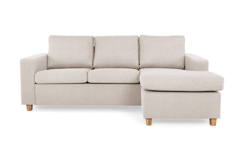Crazy 3-sits Vändbar L-formad Divansoffa i Tyg - Beige - Möbler - Soffa - Divansoffor & schäslongsoffa