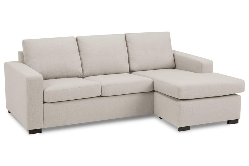 Crazy 3-sits Vändbar L-formad Divansoffa i Tyg - Beige - Möbler - Soffa - Divansoffor & schäslongsoffa - 3 sits soffa med divan