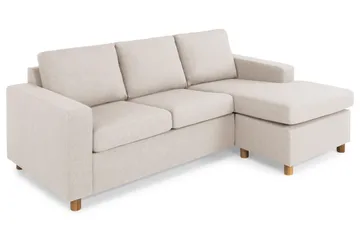 Crazy 3-sits Vändbar L-formad Divansoffa i Tyg - Beige - Möbler - Soffa - Divansoffor & schäslongsoffa